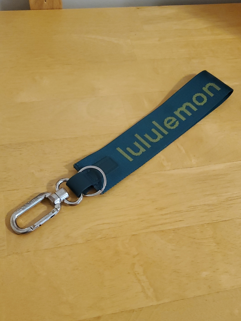 Lululemon Forest Green Never Lost Keychain Wrist Strap